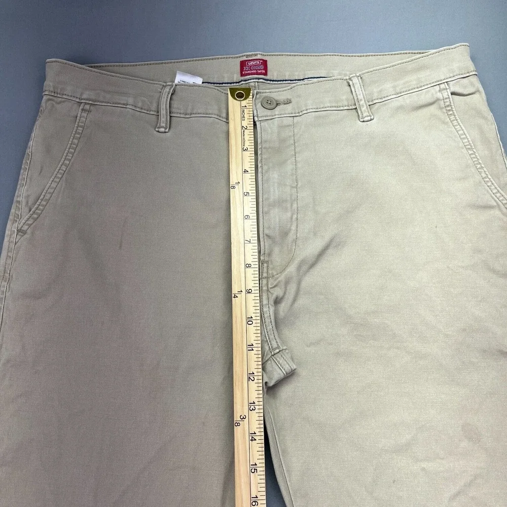 Levi's XX Chino Standard Taper Leg Pants Mens Beige Stretch Twill Sz 36 Fits 36